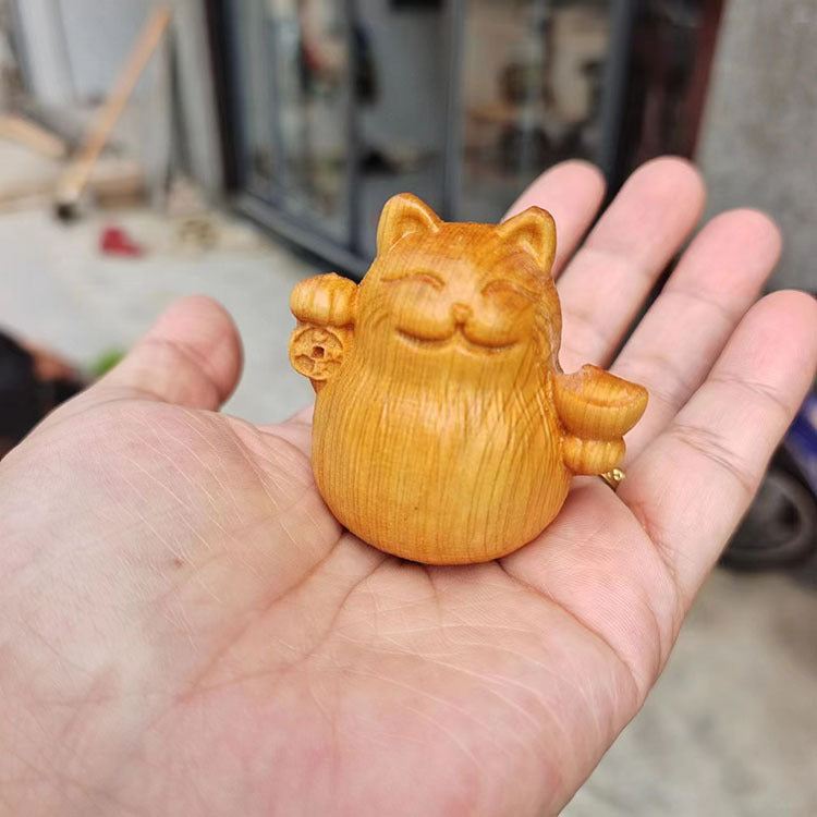 Arborvitae Wood Carving Aodao Cat Creative Crafts e4d30ce5 df85 40ae 9207 ebbfb0afe227