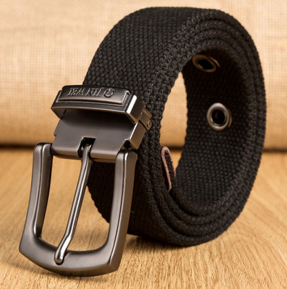 Men's Outdoor Buckle Thick Woven Canvas Belt e4d42d0d bcce 4697 9fe8 24a65be25009