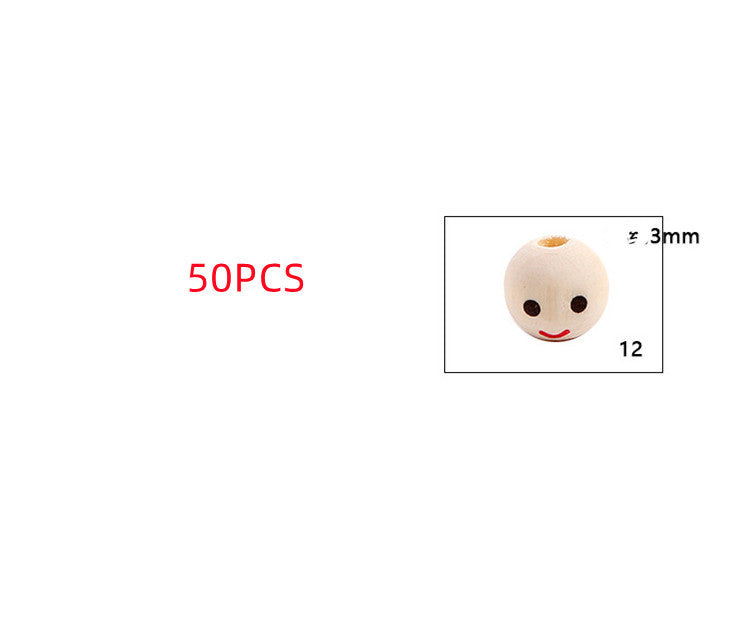 DIY Children's Log Color Smile Doll Head Beaded Accessories e4efcbe6 3617 46b3 b3c6 2a9741b45df2