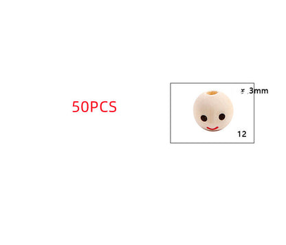 DIY Children's Log Color Smile Doll Head Beaded Accessories e4efcbe6 3617 46b3 b3c6 2a9741b45df2