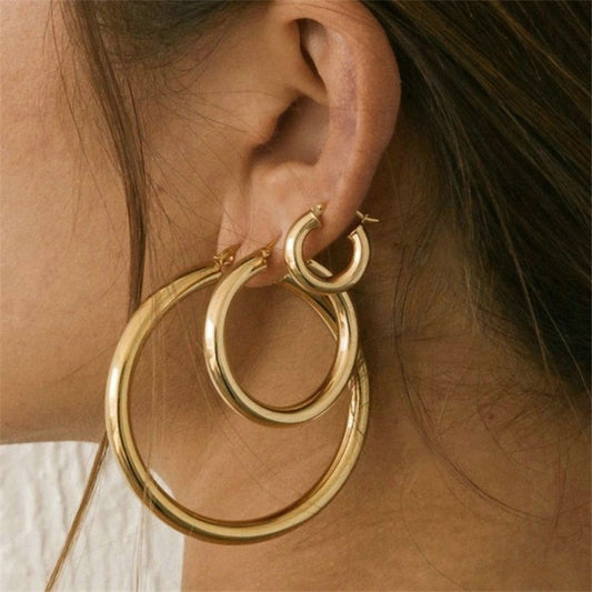 Simple Round Hoop Earring Personality e51a8f9d 80c9 4829 9975 f877c76f6a52