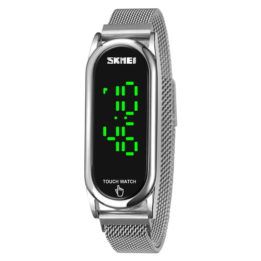 Fashion Touch Screen Couple Watch Bracelet Type Magnet Mesh Belt Ladies Watch e51bd384 9d45 4982 bcea ff719d963d90