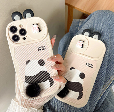 Furry Panda Phone Case Cute Protective Cover e52432c7 fd70 4e92 8577 d694d41a5504