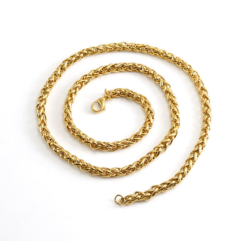 18K Gold Keel Chain Necklace Pendant Finished Chain Hip Hop - HD Wireless Product #10