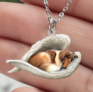 New Unique Dogs And Cats Sleeping Angel Pendant Car Key Ring e53332a3 4782 4665 9aa9 25aafeecc866