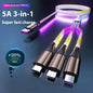One-to-three Luminous Fast Charging RGB Data Cable - 图片 8