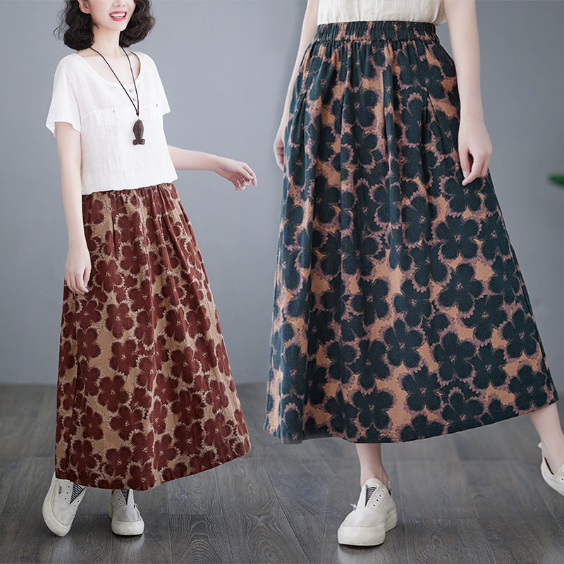 Cotton And Linen Loose Skirt e5495d54 8fd4 4b09 b942 78288bdd7f39