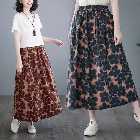 Cotton And Linen Loose Skirt e5495d54 8fd4 4b09 b942 78288bdd7f39