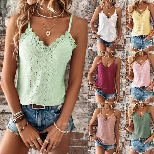 New Women's Clothing V-neck Lace Lace Sling Vest e54964e4 7f02 41ef 830b e6eed8bb1fb2