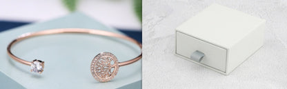 Gold Hope Tree White Diamond Bracelet Women Elegant Retro Style Jewelry e5566651 7cdc 44bc 8685 d0d8fa71d4f1