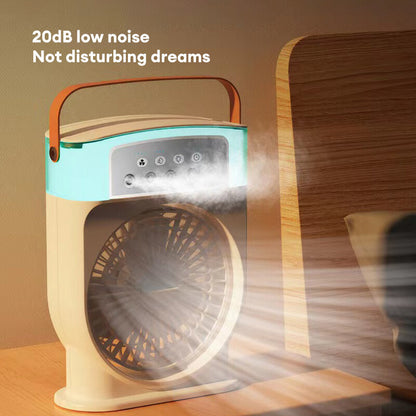 Portable USB Air Conditioner Cooling Fan With 5 Sprays 7 Color Light 600ML Water Tank Spray Mist Air Cooler Humidifiers e55a4