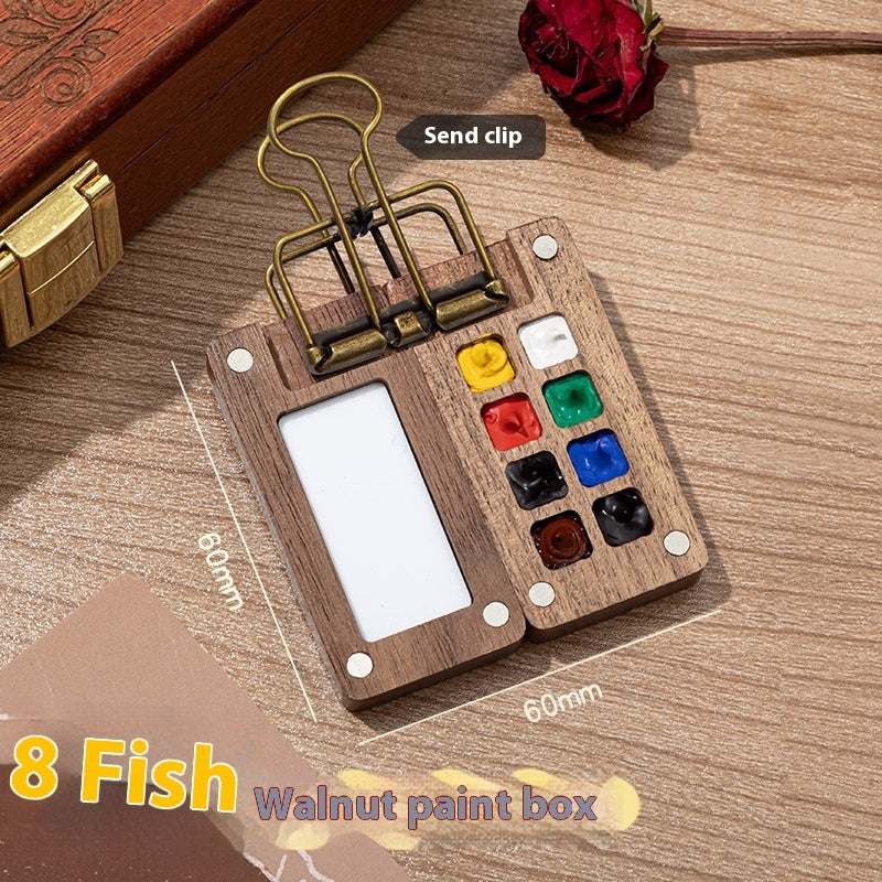 Mini Watercolor Color Box Acrylic Box Portable Portable Journal Book Sketch Travel Painting Picture Book e579b3d8 ed53 40f9 b