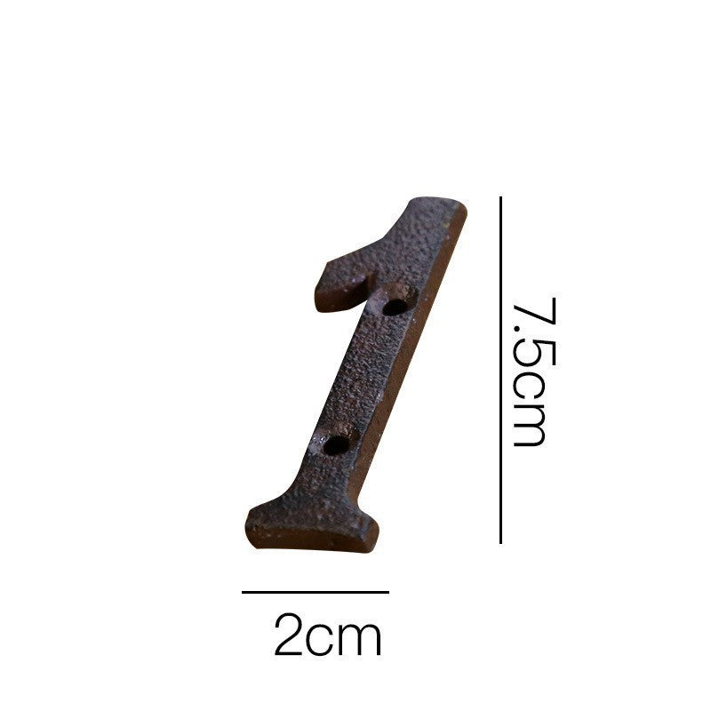 European-style Retro Cast Iron Three-dimensional Wrought Iron 26 English Letters Door Number e5878fb6 2c14 4c88 a867 fb68053c