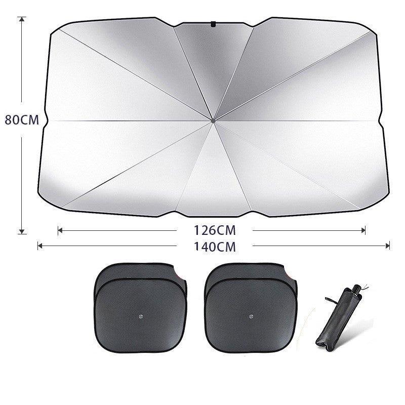 Foldable Car Windshield Sun Shade Umbrella UV Protection Heat Insulation Parasol Auto Front Window Cover Interior Protector S