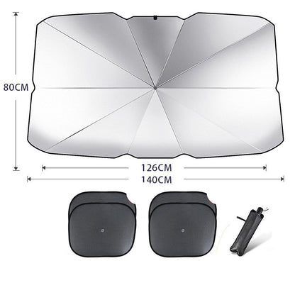 Foldable Car Windshield Sun Shade Umbrella UV Protection Heat Insulation Parasol Auto Front Window Cover Interior Protector S