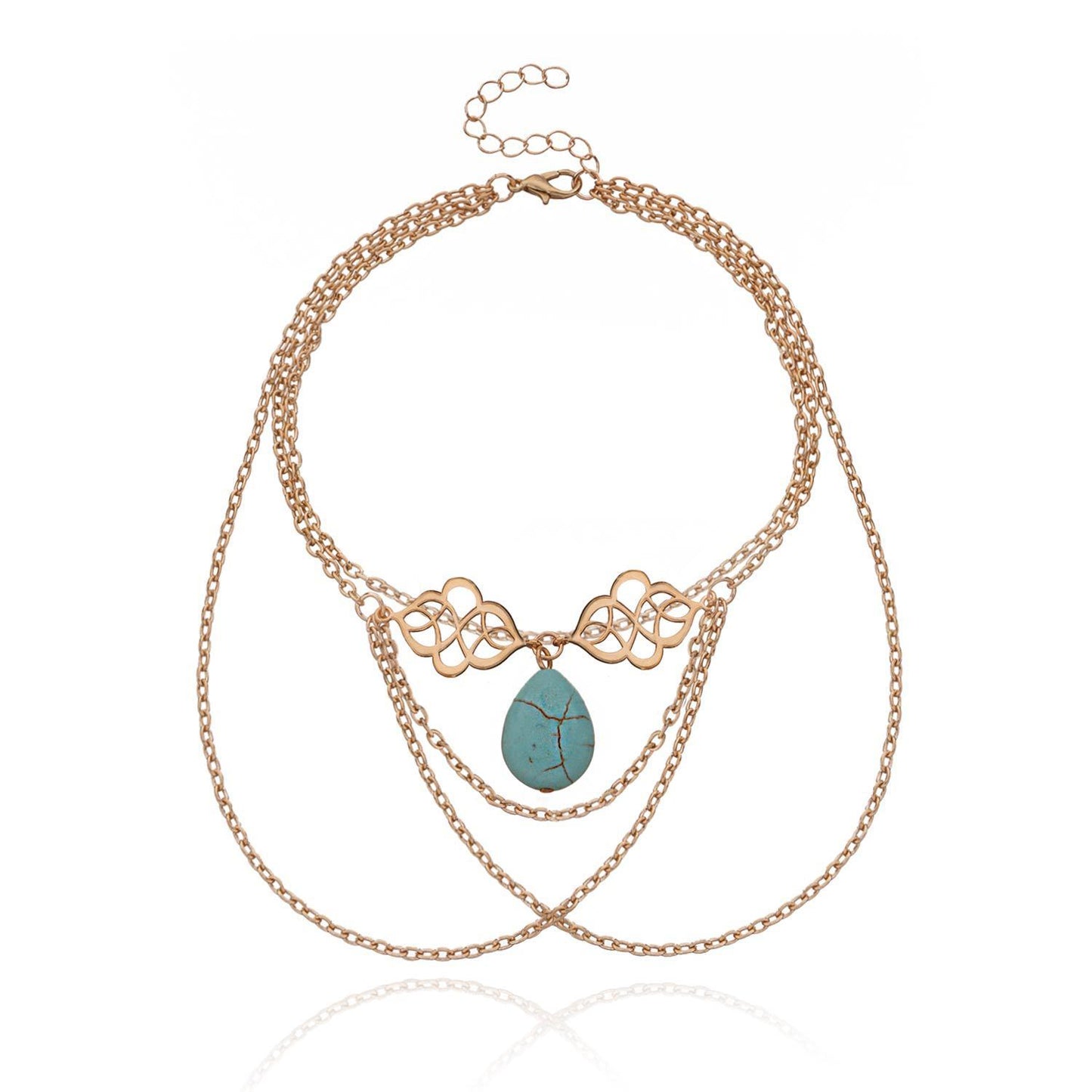 Water Drop Turquoise Tassel Arm Chain Bracelet e5ad6e85 3b0a 4eaa 93e6 7a9695381601