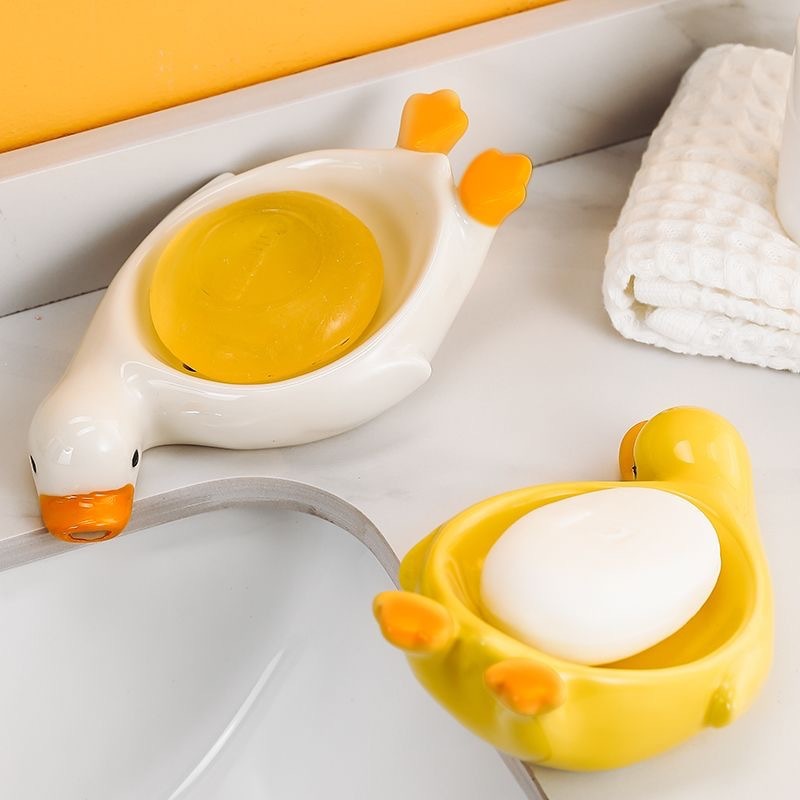 Small Yellow Duck Creative Ceramic Drain Soap Box e5c4e08b 0b6d 4fbc be07 f7f86906532e