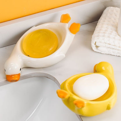Small Yellow Duck Creative Ceramic Drain Soap Box e5c4e08b 0b6d 4fbc be07 f7f86906532e