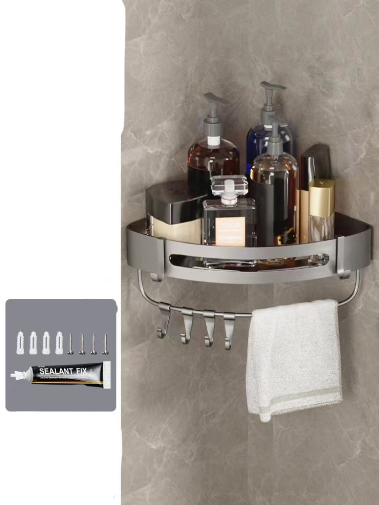 Bathroom Triangle Shelving Bathroom Wall Hanging Shelving Perforated Simple Storage Rack e5cf14c6 9b7b 4e58 840a f224ed997d81