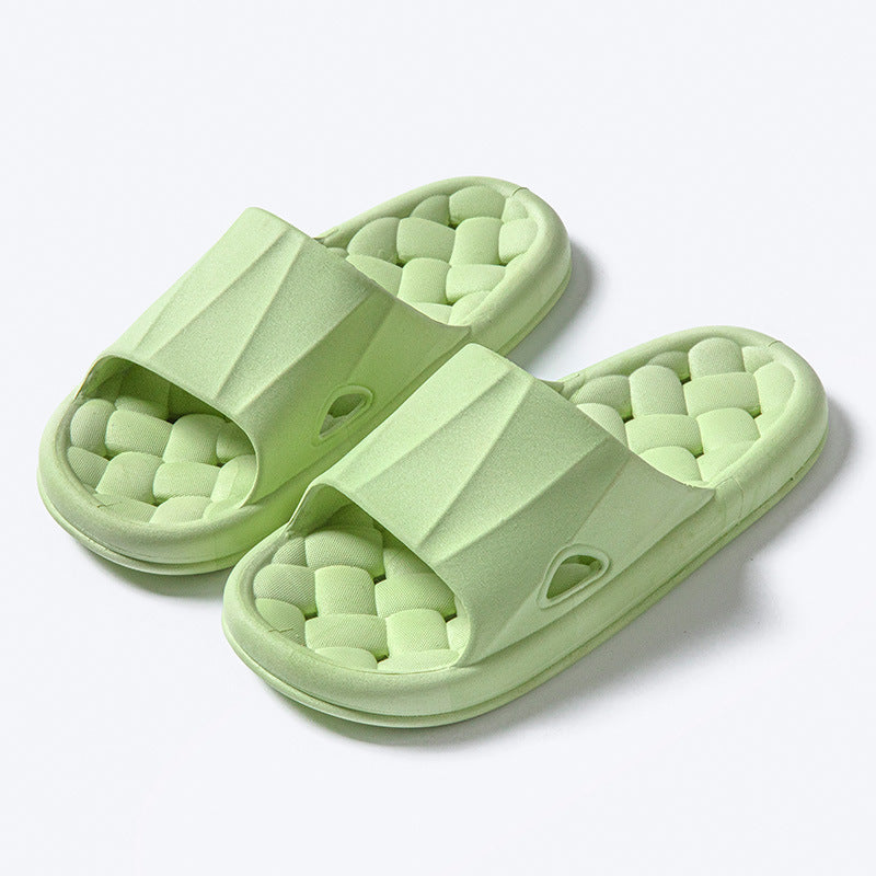 New Woven Texture Non-slip Slippers For Women Summer Indoor Floor Bathroom Home Slipper Men House Shoes e60147c2 3f96 46bd bf