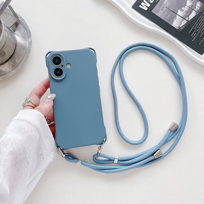 Four-corner Cross Lanyard Liquid Silicone Phone Case Soft Case - 图片 17