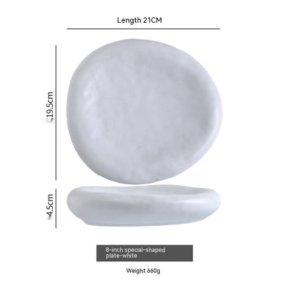 Irregular Ceramic Plate Japanese Creative Dinner Plate e628e63f bb01 4091 982d 2ae9d43989d0 fine