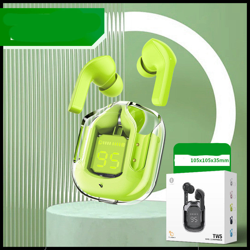 New Mini Transparent Wireless Bluetooth Headset Digital Display ENC Noise Reduction True Wireless Sports Music e644c4f3 d7fa 
