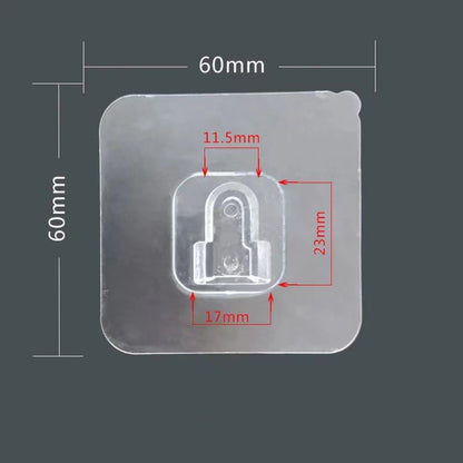 Strong Adhesive Snap Button, No Trace, No Punching, Hangable Double-sided Patch, Transparent Hook Buckle - 图片 5