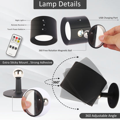 Double-headed Magnetic Wall Bedroom Eye Protection Bedside Corridor Small Night Lamp e66ff0fa f55f 4db4 b0e9 65c47f755c99