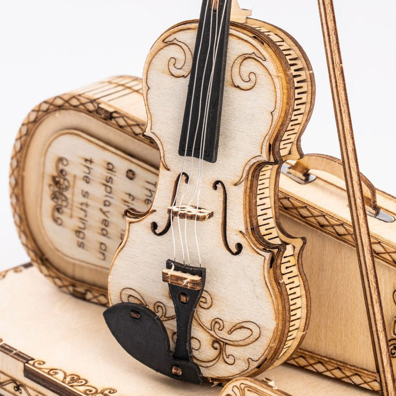 Robotime ROKR Violin Capriccio Model 3D Wooden Puzzle Easy Assembly Kits Musical DIY Gifts For Boys&Girls Building Blocks TG6