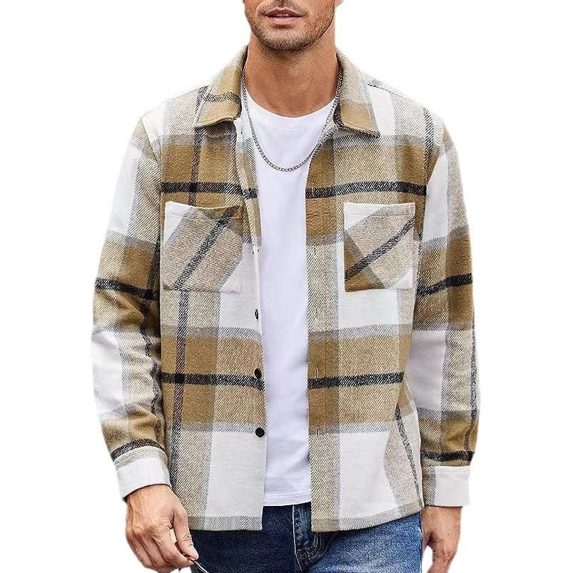 Men's High-end Thermal Plaid Padded Shirt Coat e679bdb3 d0f8 43b1 aa47 16a7ebf0413e