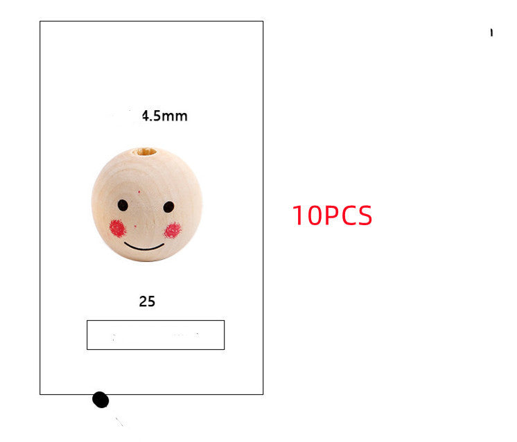DIY Children's Log Color Smile Doll Head Beaded Accessories e67e3f70 fd40 4285 aee0 a65a8bcb4cc3