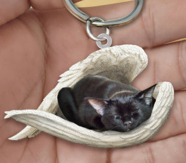 New Unique Dogs And Cats Sleeping Angel Pendant Car Key Ring e686858d 84b4 4747 bed8 3d676eadcd9c