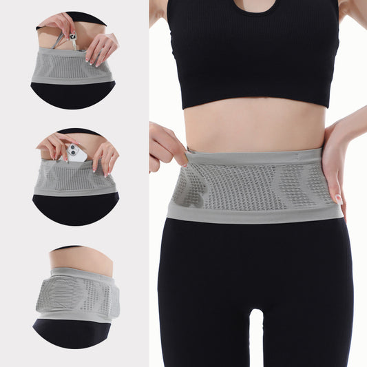 High-stretch Large Capacity Sports Multifunctional Security Breathable Corset Portable Gym Loose Elastic Waist Pack Invisible