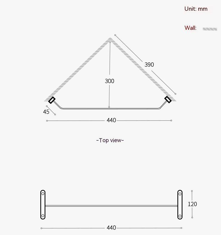 Wall-mounted Bedroom Corner Storage Perforated Household Simple Clothes Rack e6978b7e a972 4c63 9c7e b63cd7370f64 trans