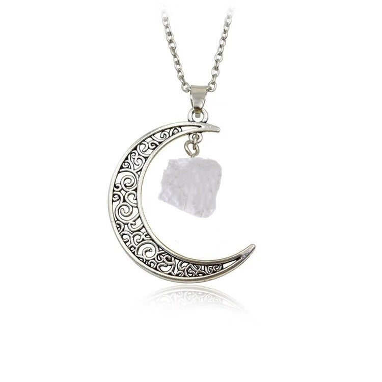 Natural Stone Crystal Necklace Vintage e6b6de59 e72a 4343 8673 a042e1ae8f07
