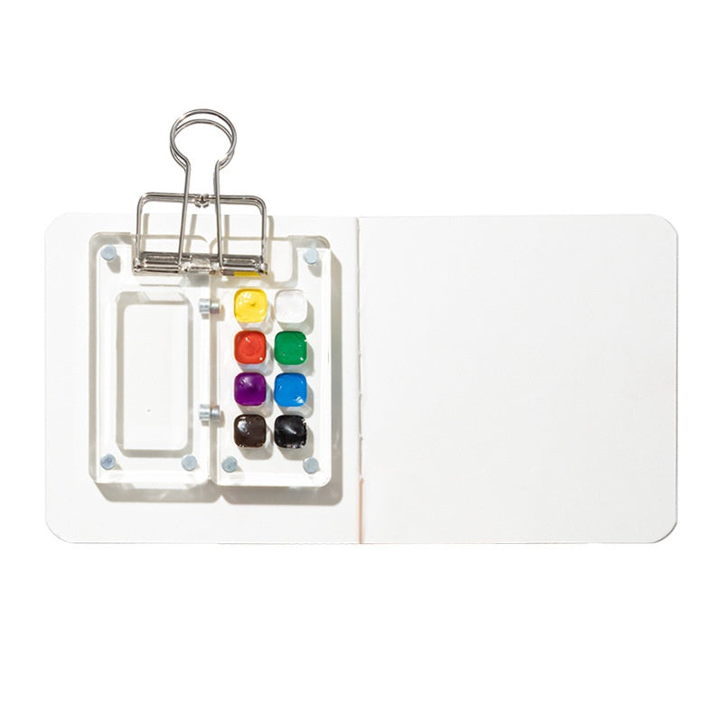 Mini Watercolor Color Box Acrylic Box Portable Portable Journal Book Sketch Travel Painting Picture Book e6d9d812 492f 48c3 a