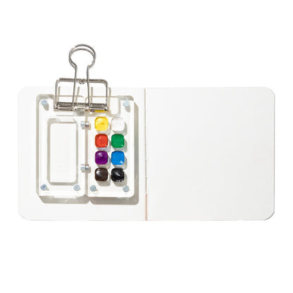 Mini Watercolor Color Box Acrylic Box Portable Portable Journal Book Sketch Travel Painting Picture Book e6d9d812 492f 48c3 a