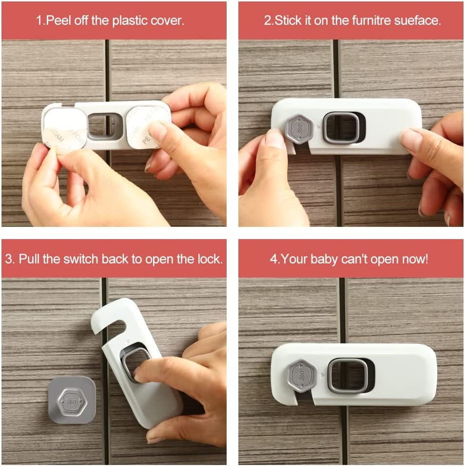 Home Refrigerator Lock Fridge Freezer Door Catch Lock Toddler Kids Child Cabinet Safety Lock For Baby Safety Child Lock e6e4f