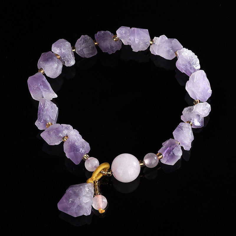 Natural Amethyst Original Stone Bracelet Women Ethnic Wind e6e50c14 20ee 4296 a9fc a4cf7d570c02