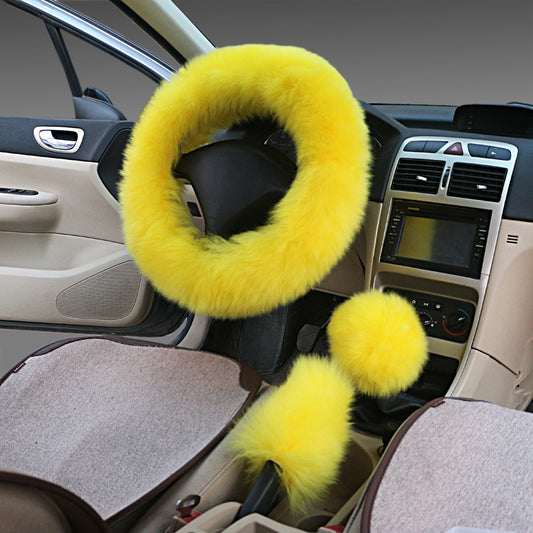 Wool Steering Wheel Cover Long Wool Handle Cover e6f1a5a6 e99f 4a37 8b4f 6de8d0637051