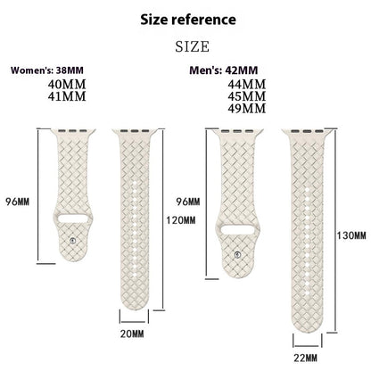 Woven Pattern Silicone Watch Strap e717b51e 0b03 4873 a3d0 50a964e27420 trans