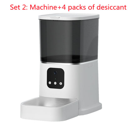 Pet Automatic Feeder Large Capacity Smart Voice Recorder APP Control Timer Feeding Cat Dog Food Dispenser With WiFi Pet Bowl 
