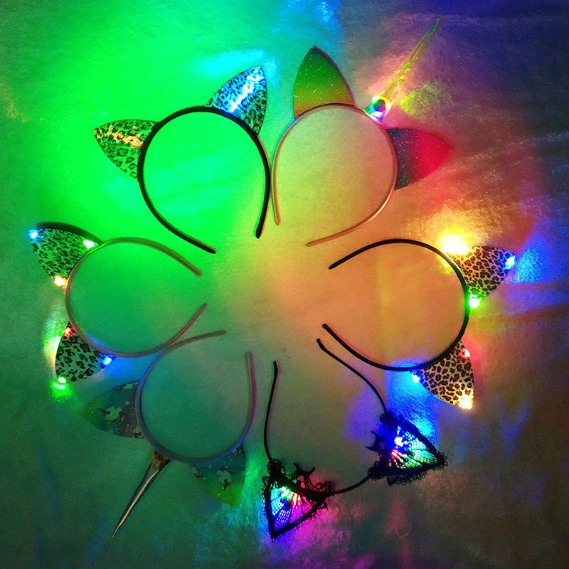 Glowing Hair Accessories Flashing Lights Cat Ears Headband e7453719 325d 47a1 9adb 8b4de266ba2a