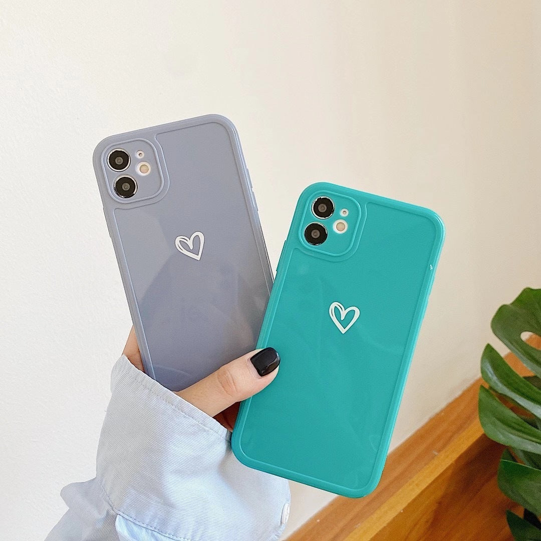 Couples Love Suitable For Iphone14 Phone Case SE, 13 Solid Color 12, XsMax Soft Case e771d674 8b4a 42a9 822b ad3eb9f92380