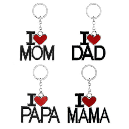 Creative Letters I LOVE YOU MOM DAD Keychain Pendant e775f20b d6b3 4dbf 8e0f 7566c8419bb8