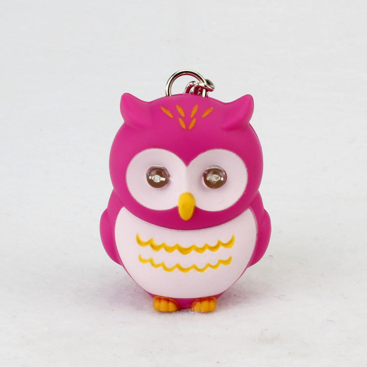 Luminous Sound Cartoon Owl Car Interior Design Accessories Keychain Pendant e79683ec bf6c 4279 8795 35a93889067f