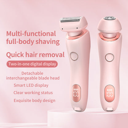 2 In 1 Hair Removal Epilator USB Rechargeable Trimmer Women Body Razor Face Leg Armpit Bikini Hand Pubic Shaver Hair Remover - HD Wireless Product #3