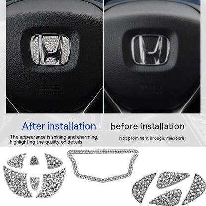 Car Steering Wheel Labeling Diamond Decorative Sticker e7a1e91c c074 4b65 8190 247eabd52561