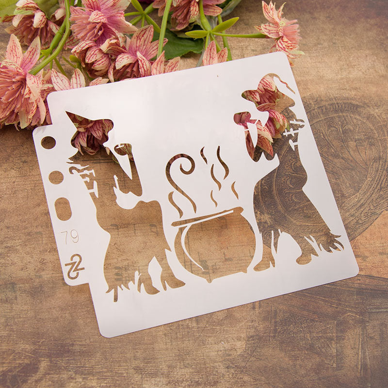 Halloween DIY Pre-drawing Decorative Border Ruler Hollow Spray Template e7a30f06 0c91 44b7 97ca cbe7b749f855